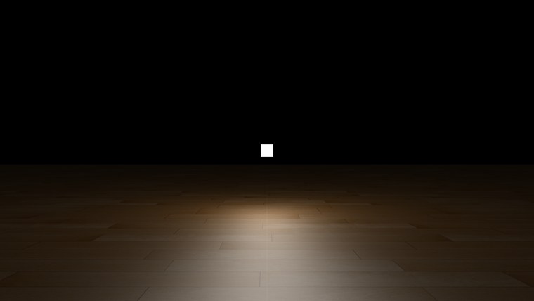 Blinn-Phong: the highlight on the floor fades out smoothly into the dark