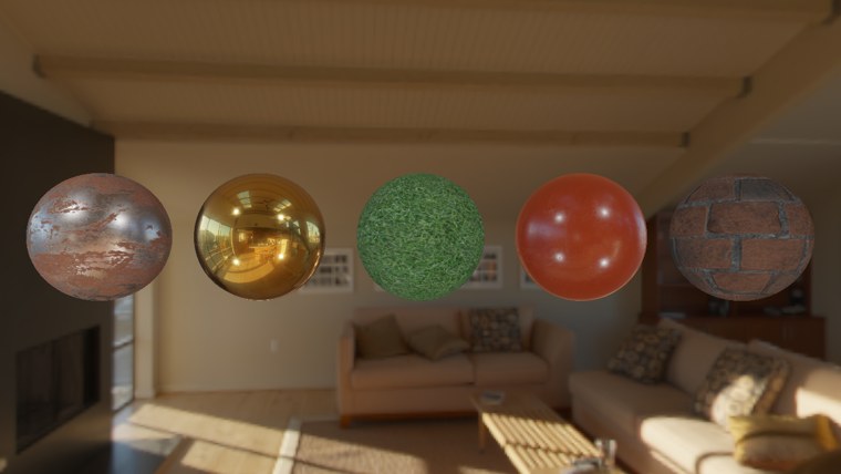 Image based lighting with textured materials