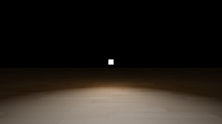 Phong: the highlight ends in a curved edge, beyond which the floor is suddenly darker