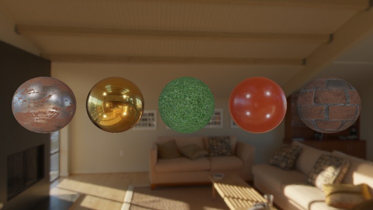 Image based lighting with textured materials
