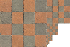 A texture and its mipmaps, each half the size of the previous one (LearnOpenGL's diagram)